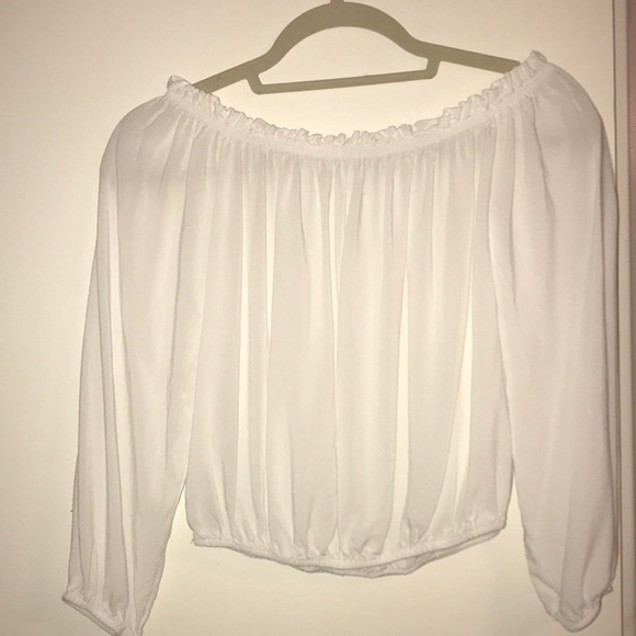White off the shoulder brandy blouse - Picture 1 of 2